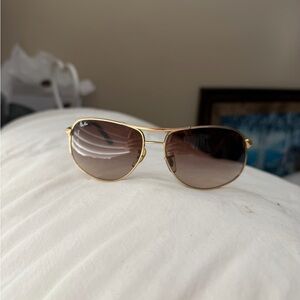 Ray-Ban Gold “Pilot” Sunglasses